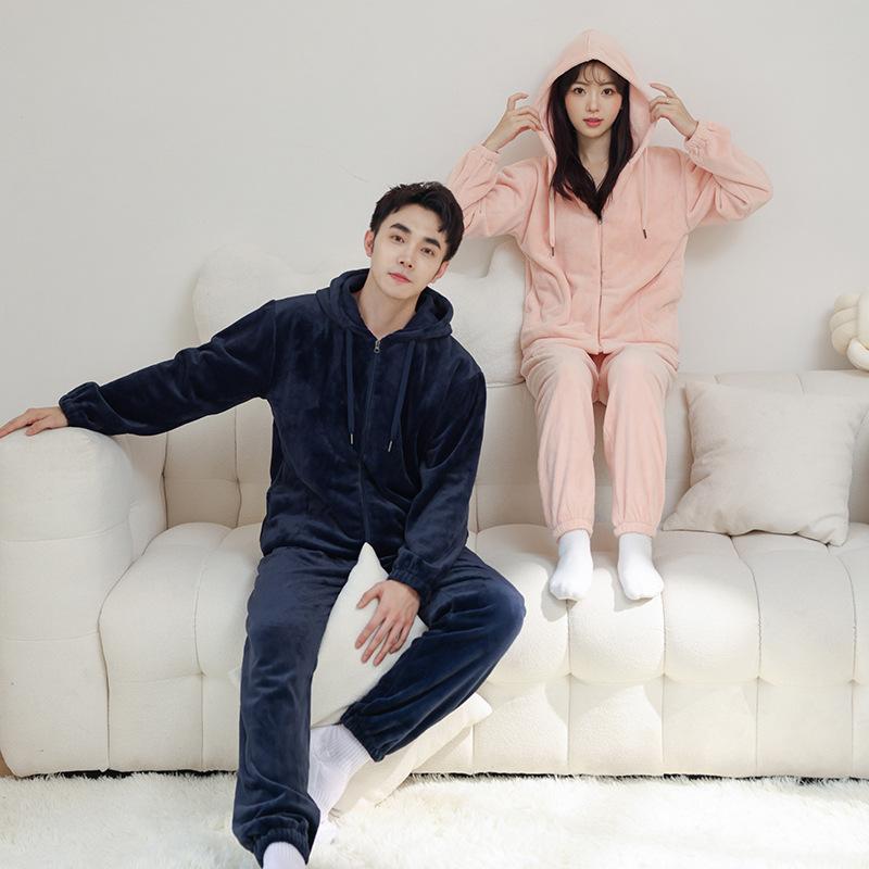 ルームウェア レディース 秋冬 パジャマ 上下セット フランネル 襟付き あったか 厚手 部屋着 寝巻き ..