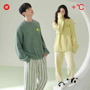 ルームウェア レディース メンズ 秋冬 パジャマ 上下セット 厚手 ポリエステル 長袖 長ズボン 部屋着 あったか 暖か 保温 学生 かわいい