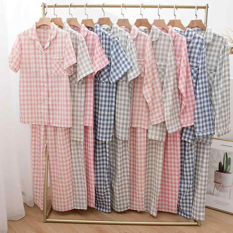 パジャマ レディース メンズ 綿100% ダブルガーゼ 長袖 長ズボン 上下セット 夫婦 部屋着 ルームウェア..