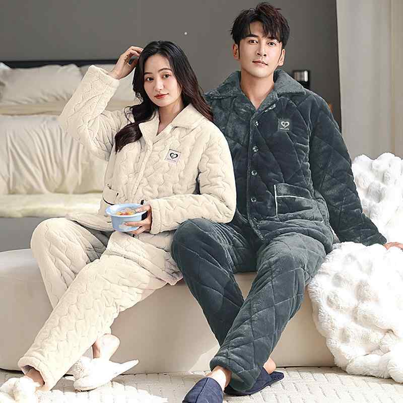 パジャマ レディース メンズ 冬用 厚手 フリース 上下セット 暖かい あったか 部屋着 寝巻き ルームウ..