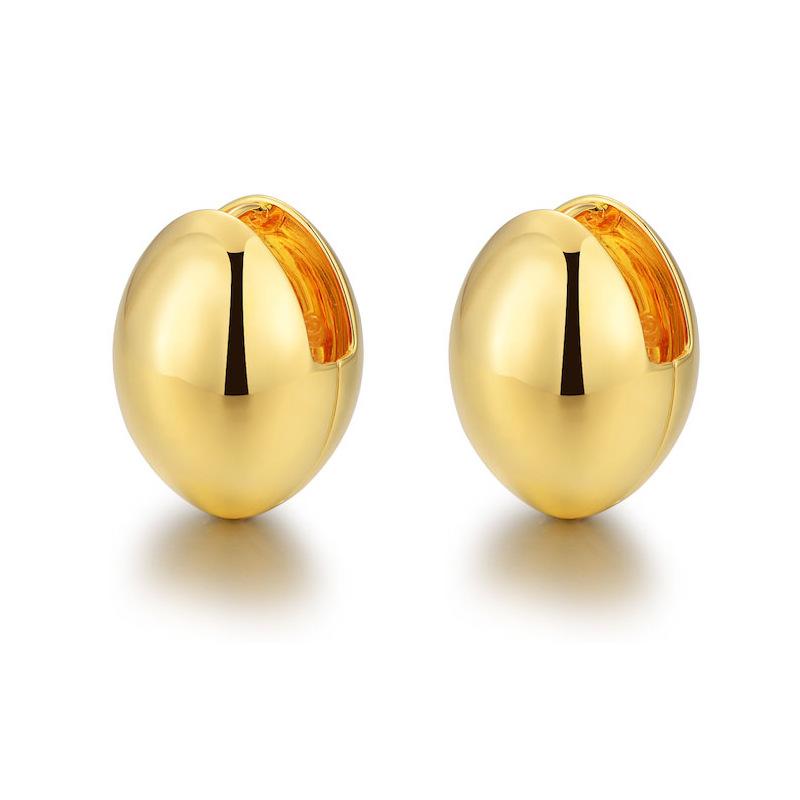 イヤリング レディース ファッション アクセサリー 18K 金メッキ 幾何学模様 ゴールド シルバー メタル 光沢 エレガント