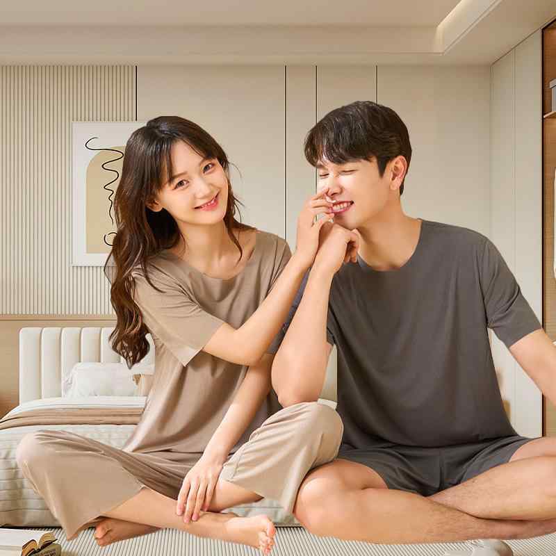 ルームウェア メンズ レディース 上下セット 接触冷感 半袖 長ズボン ポリエステル 部屋着 寝巻き 春夏..