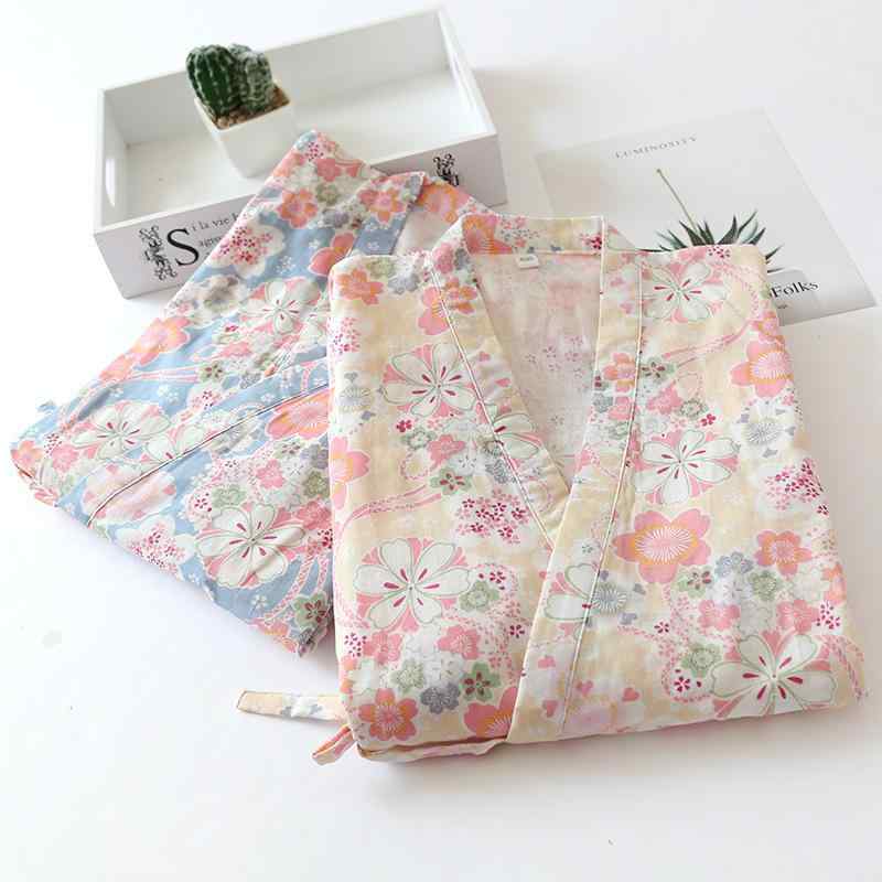 パジャマ レディース 春夏 綿 七分袖 和風 ルームウェア 上下セット 薄手 かわいい 涼しい 快適 通気性 部屋着 イエロー系 ブルー系