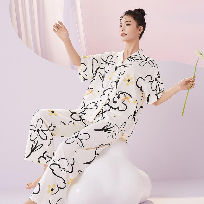 パジャマ レディース 半袖 短パン セットアップ 綿 上下セット ルームウェア 部屋着 寝間着 コットン 薄手 快適 婦人 春夏 和風 襟付き ラウンドネック