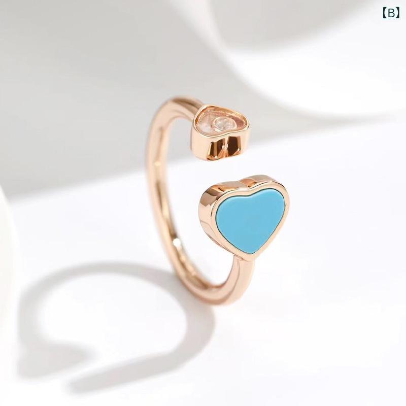 指輪 ハート 白 蝶貝 シェル 心形 デザイン リング ファッション アクセサリー 金...