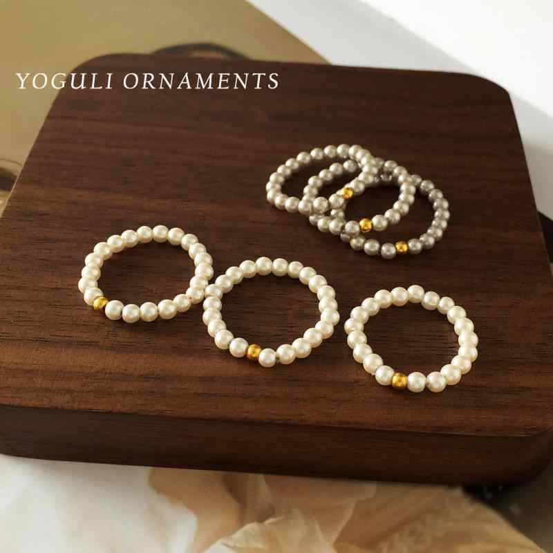 指輪 レディース パール風 リング エレガント レトロ ヴィンテージ風 普段使い 通勤 パーティー おしゃ..