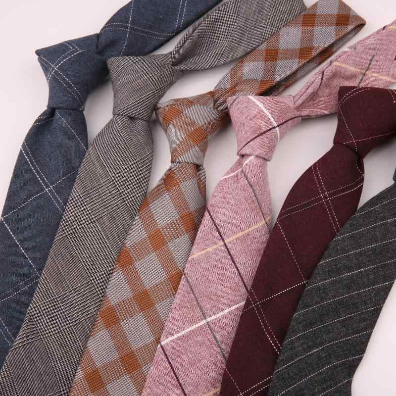 ネクタイ 男女兼用 6cm 6センチ カジュアル ナロータイ 格子柄 学生 面接 ビジネス 普段使い