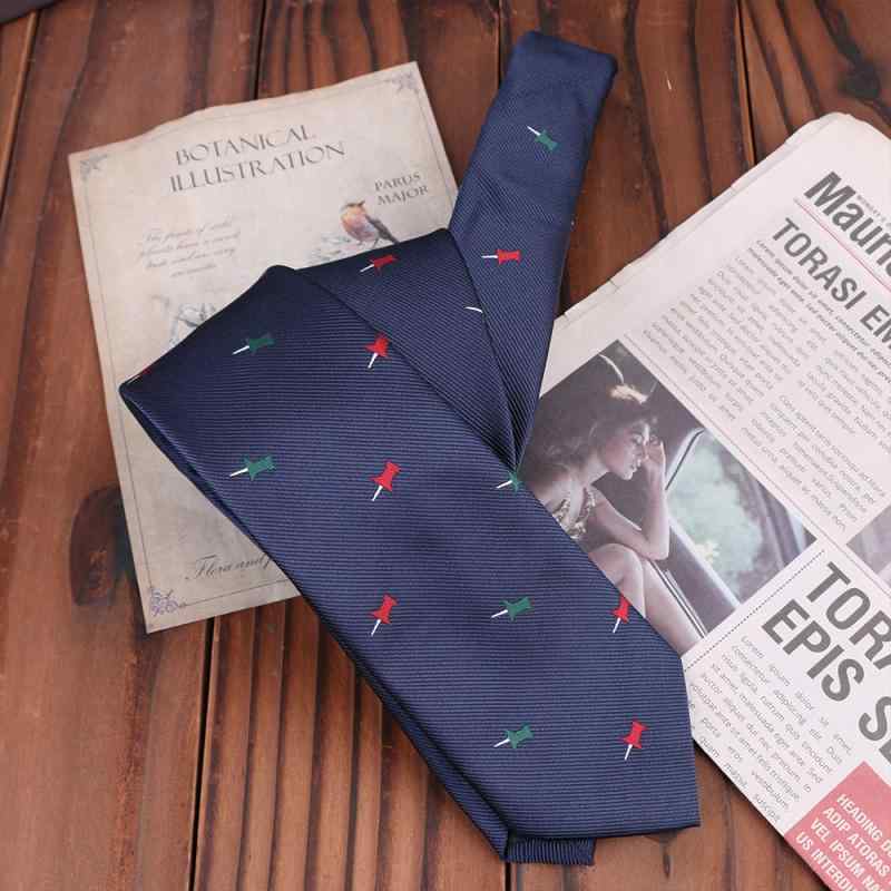 ネクタイ 男性用 ポリエステル ビジネス カジュアル 7cm幅 ナロータイ ストライプ柄