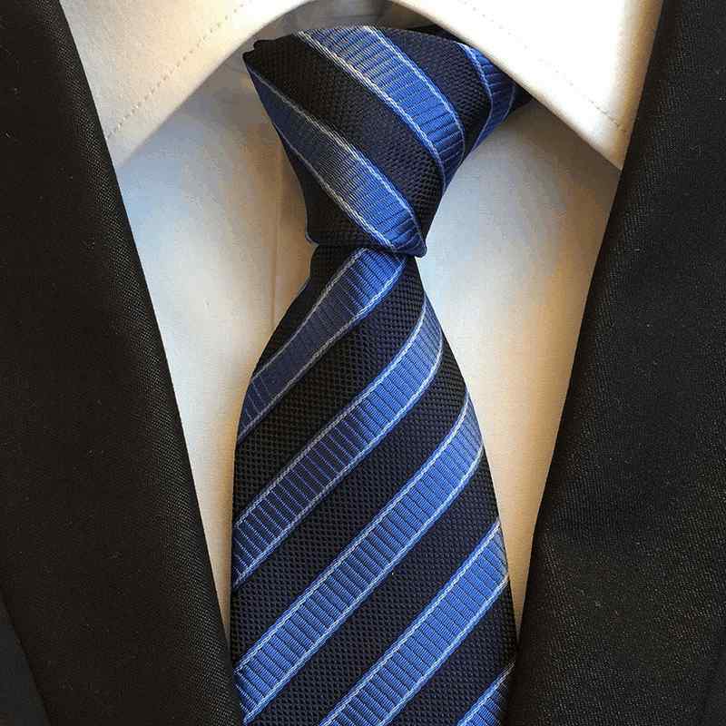 ネクタイ 男性用 フォーマル ビジネス ストライプ柄 ポリエステル 上品