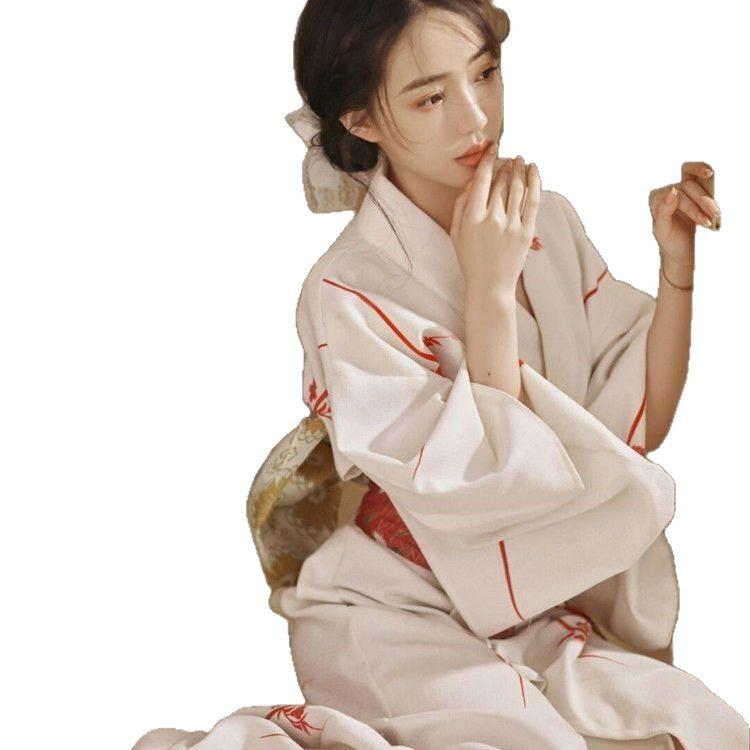 浴衣 レディース 和風 和柄 写真撮影 着物 コスプレ衣装 ホワイト ポリエステル アセテート 30代 春夏