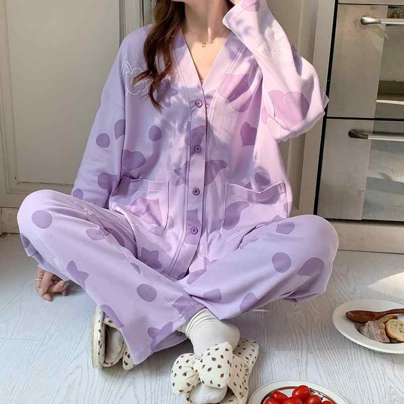 パジャマ レディース 秋冬 長袖 和風 部屋着 上下セット かわいい ルームウェア 寝間着 ポリエステル 快適 睡眠 リラックス 学生