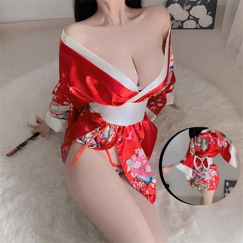 和服 レディース 和風 セクシー 制服 コスチューム 浴衣 絹 春夏 赤 黒 グレー