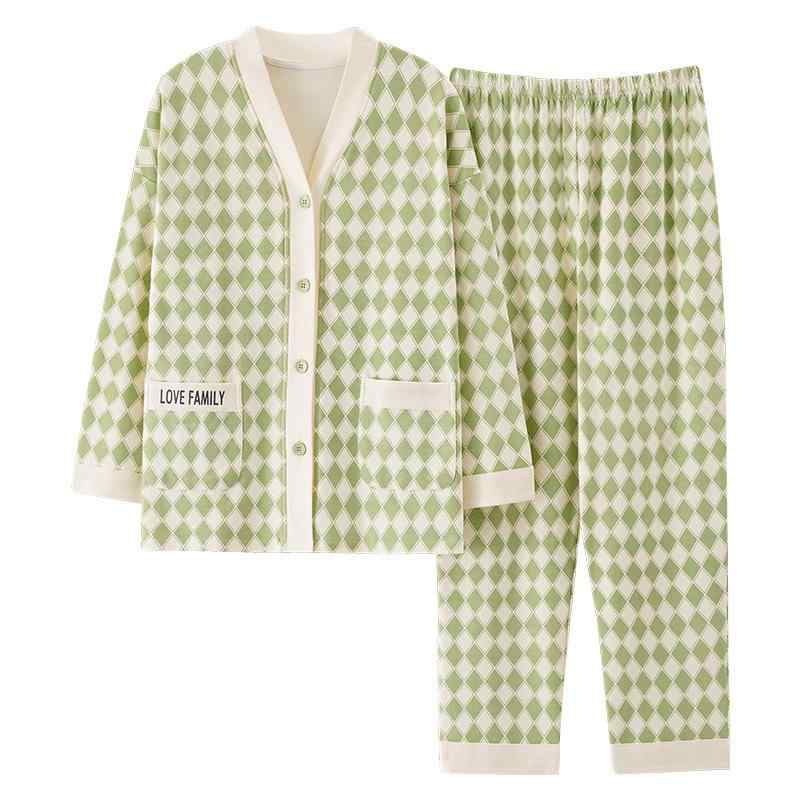 パジャマ レディース 春秋用 ルームウェア 綿100% 長袖 和風 カーディガン Vネック 大きいサイズ 3L 4L 5L 薄手 部屋着 リラックス ゆったり かわいい 通気性 吸湿性