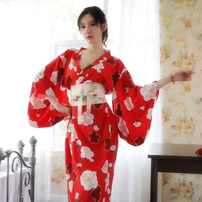 和服 レディース 女性用 セクシー ランジェリー 制服 コスプレ 深Vネック 誘惑 刺激的 レッド 赤色 ア..