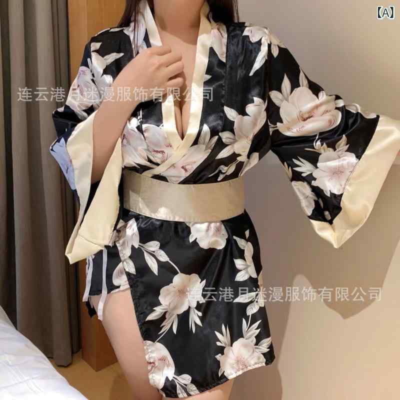 和服 レディース セクシー ランジェリー 浴衣 寝間着 ナイトウェア ポリエステル 深V 部屋着 コスプレ 大きいサイズ