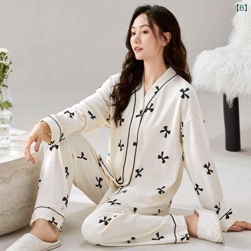 パジャマ レディース 秋冬 長袖 ルームウェア 上下セット かわいい 部屋着 Vネック ポリエステル 胸パッド付き セットアップ