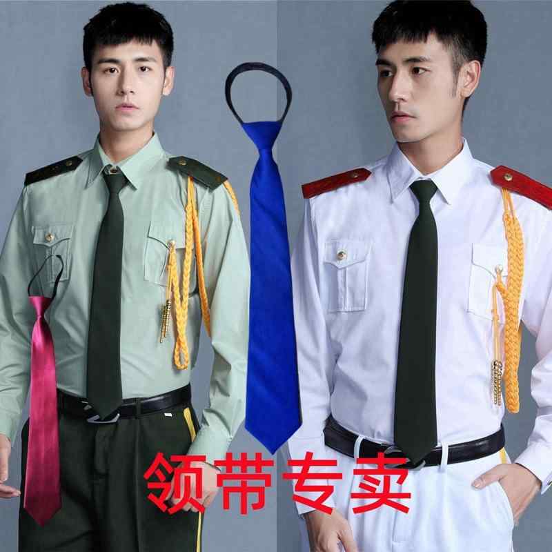 ネクタイ メンズ 男性用 礼服 制服 作業着 ワンタッチ 簡単着脱 無地 プレーン 紳士 フォーマル 普段使い 4色展開 ブラック 黒 グリーン 緑 レッド 赤 ブルー 青