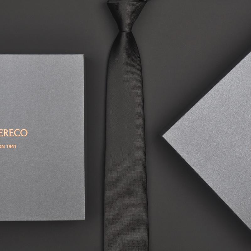 ネクタイ 男性用 ウール 黒 ブラック フォーマル ビジネス カジュアル 7cm幅