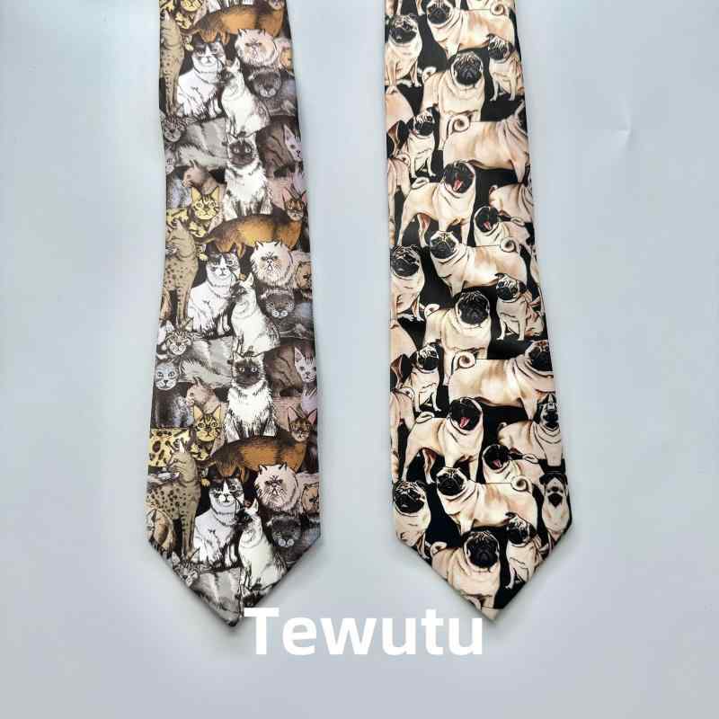 ・素材: ポリエステル・柄: キャラクター・カラー: 犬柄ネクタイ、猫柄ネクタイ・スタイル: 男女兼用・デザイン: 矢・対象: 成人・種類: 襟飾り