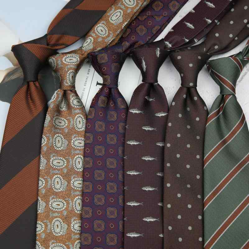 ネクタイ 男性用 レトロ ドット ストライプ柄 ポリエステル ビジネス カジュアル 韓国風 スーツ ファッション トレンド アクセサリー