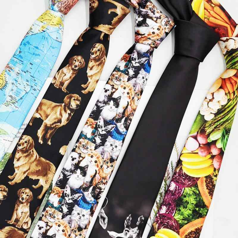 領帶 メンズ 男性用 8cm ポリエステル 動物柄 地図 天文柄 レトロ 港風 ファッション小物 カジュアル