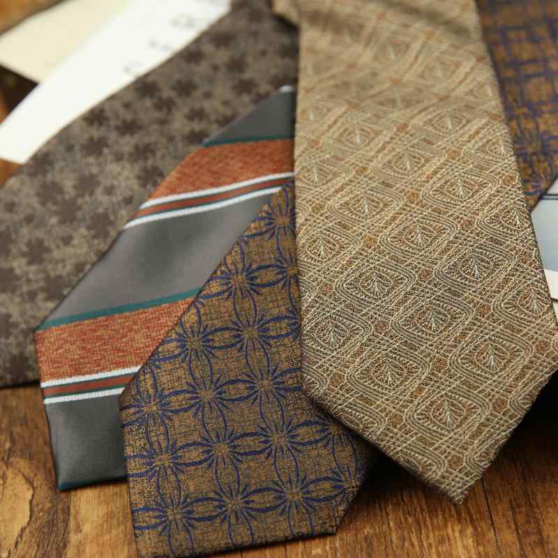 ネクタイ メンズ 男性用 韓国風 レトロ 珈琲色 結婚式 フォーマル ビジネス ストライプ 花柄 ワインレ..