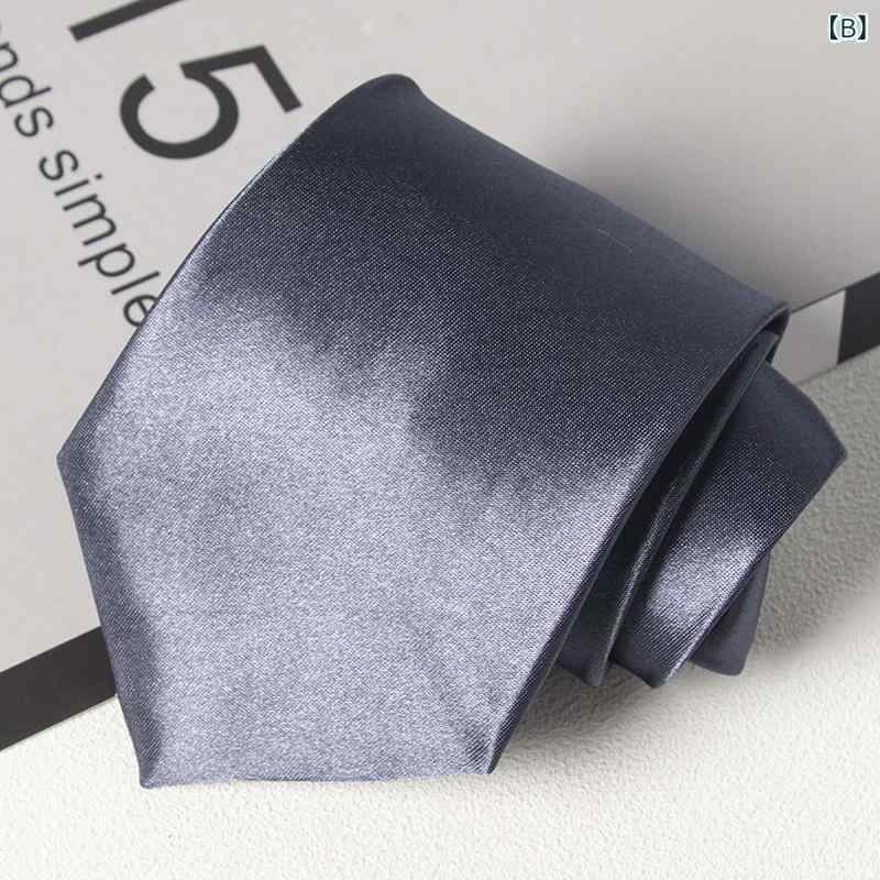 ネクタイ 男性用 ポリエステル 紳士用 ジッパー ブラック 黒色 無地 イージータイ 8cm フォーマル スーツ