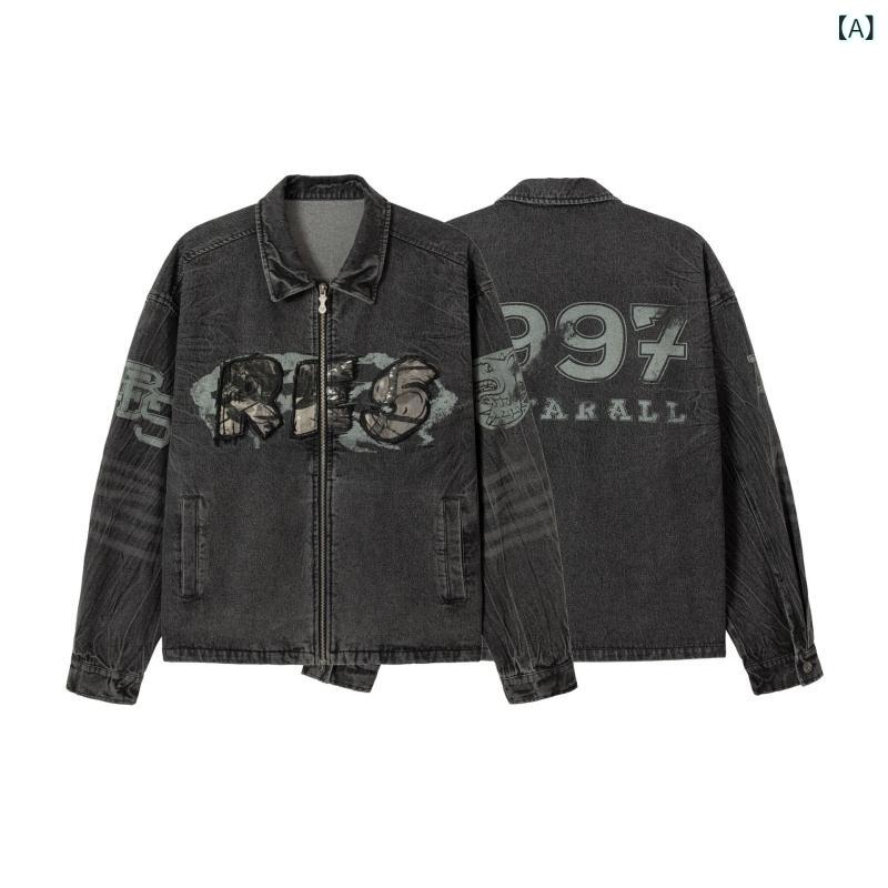 ・商品カテゴリ: ジャケット・素材: 綿・主な素材の組成: 綿70%・スタイル: ストリート・対象年齢: 青少年、成人・ネックライン: 襟付き・フィット: ルーズ・前立て: ジッパー・フード: なし・厚さ: 普通・柄: 花柄・ディテール: パッチワーク・裾のデザイン: ストレート・着丈: レギュラー・ポケット: フラップポケット・着方: アウター・袖丈: 長袖・袖のタイプ: レギュラー・色: チャコールブラック・サイズ: M、L、XL、XXL・機能: 耐摩耗性、防風性、吸湿発散性、引き裂き防止