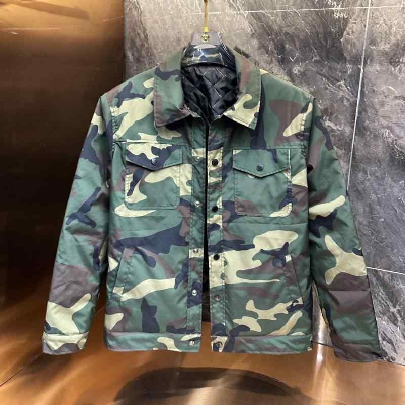 ジャケット 男性用 迷彩柄 秋冬 アウター 綿入り ミリタリー ジャンパー ブルゾン 暖かい あったか 防寒着 カジュアル(4.0)