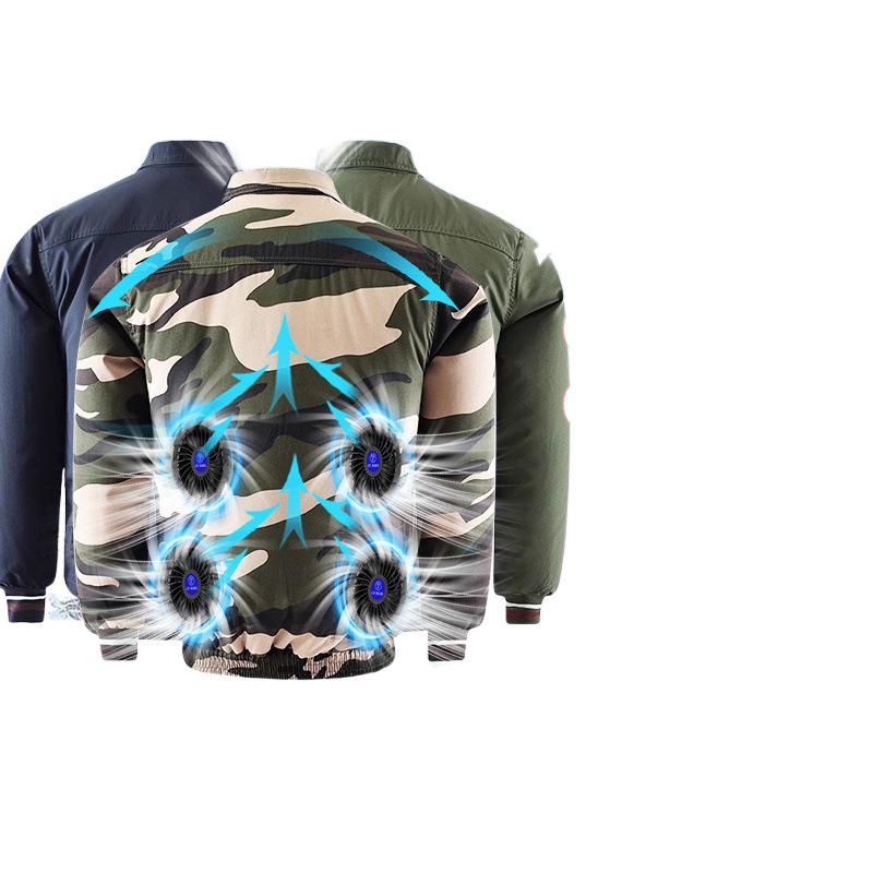 空調服 男性用 ファン付き 作業服 ベスト 夏用 охлаждающий 迷彩 охлаждающий 接触冷感 通気性 工事 現場 屋外作業 охлаждающий одежда