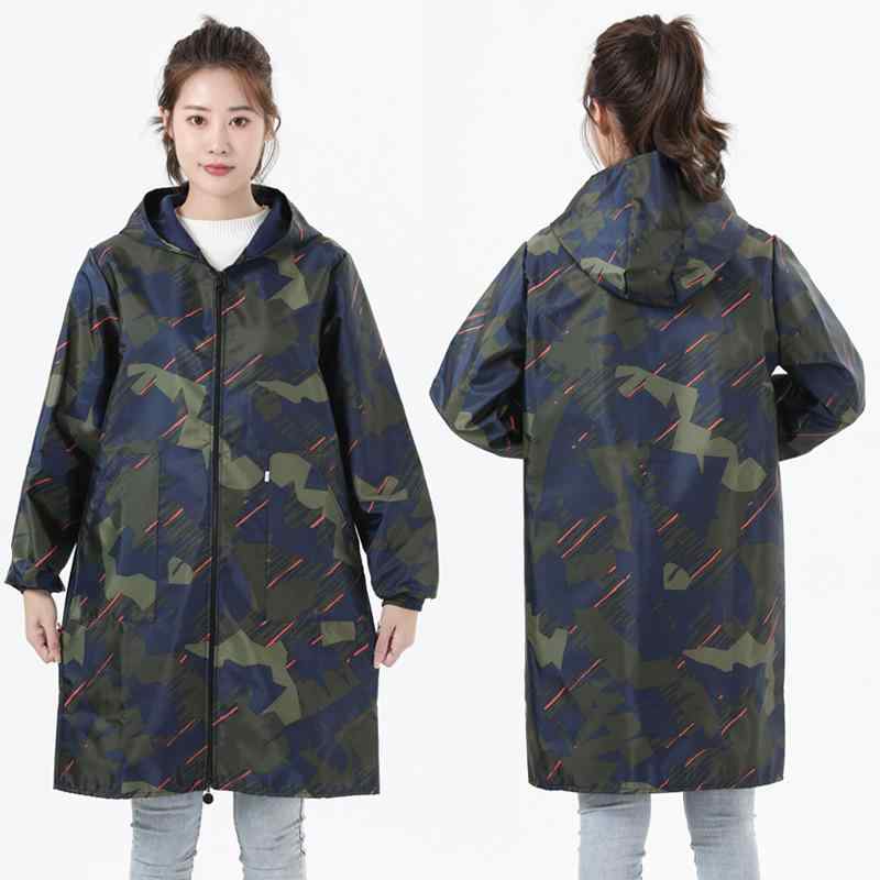 エプロン 男女兼用 秋冬 裏起毛 迷彩柄 防水 防汚 作業着 農作業 掃除 料理