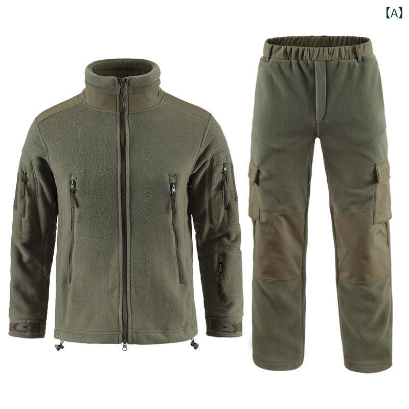 フリース メンズ 男性用 登山 アウトドア スポーツウェア トップス 秋冬 ポリエステル 保温 迷彩柄 グリーン