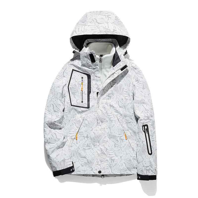 マウンテンパーカー メンズ 取り外し可能 秋冬 防寒 裏起毛 ジャケット ペア 男性用 アウトドア 登山ウェア 防風 防水 アウター ブルゾン ジャンパー