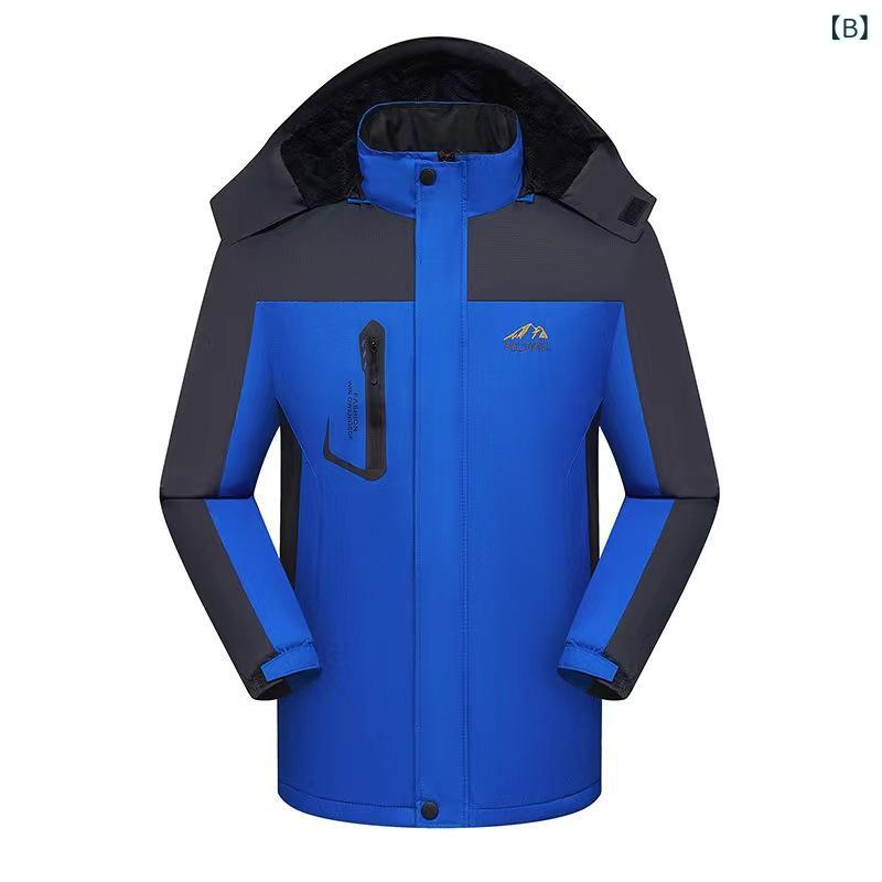 マウンテンパーカー 男性用 防寒着 防水 防風 登山ウェア アウトドアウェア 作業着 秋冬 赤色/青色/黒色/緑色 ポリエステル