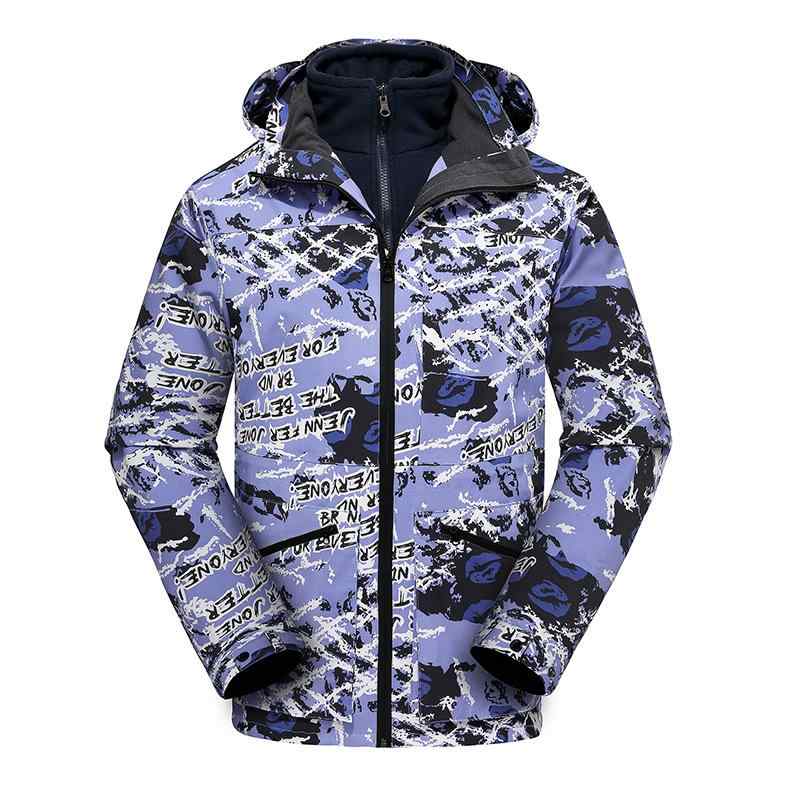 マウンテンパーカー ユニセックス 3in1 防寒着 アウトドア 登山ウェア 防水 防風 フリース裏地 ジャケ..