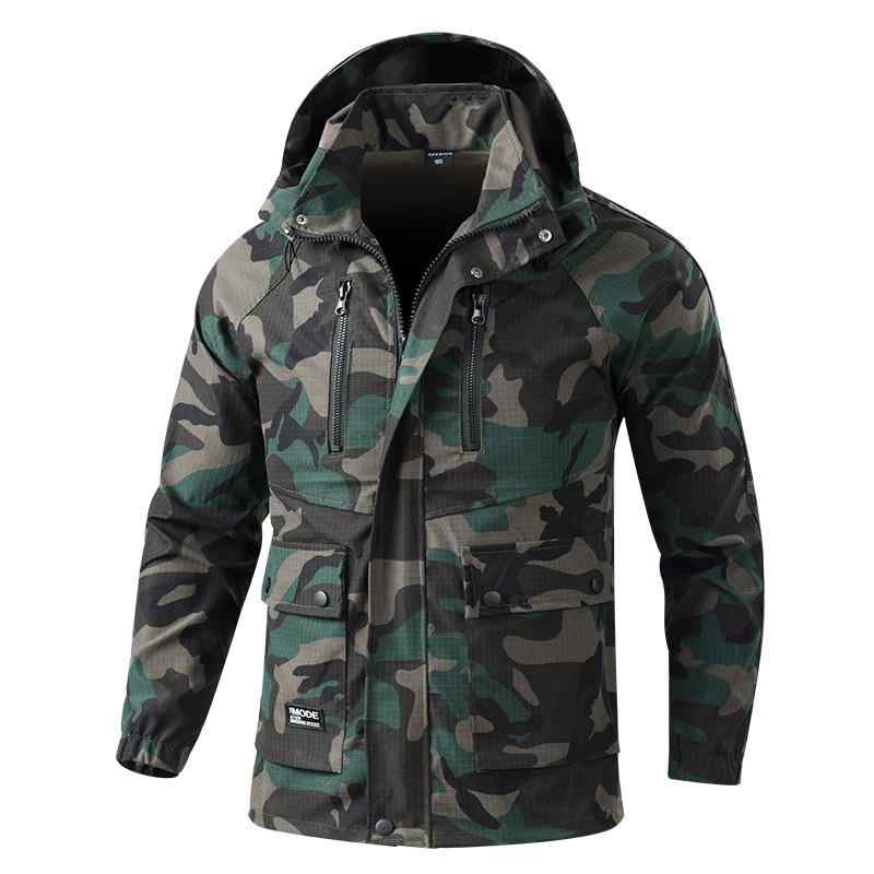 迷彩服 メンズ 迷彩柄 セットアップ ストレッチ 耐摩耗性 ワークウェア 作業着 登山服 アウトドアウェ..