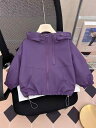 子供服 アウター 女の子 春秋 ブルゾン ジャンパー 韓国風 かわいい おしゃれ フード付き 薄手 長袖 ジャケット 普段着 通園 通学 90cm 100cm ...