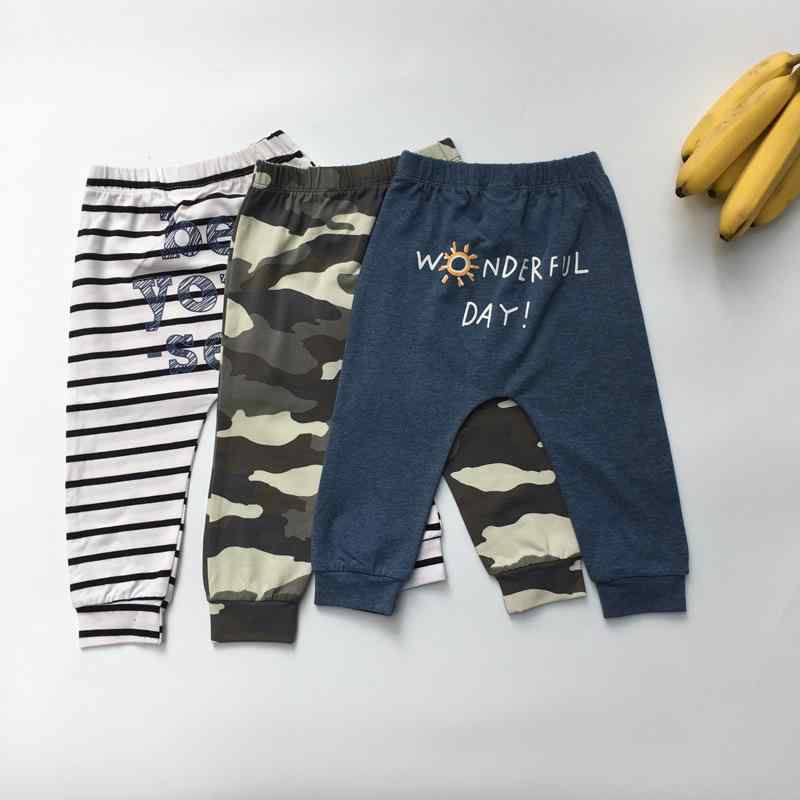 子供用 ハーレムパンツ 春夏 薄手 高級綿 PPパンツ 男女兼用 ベビー服 ストライプ柄 ブルー 迷彩柄 80 90 100cm