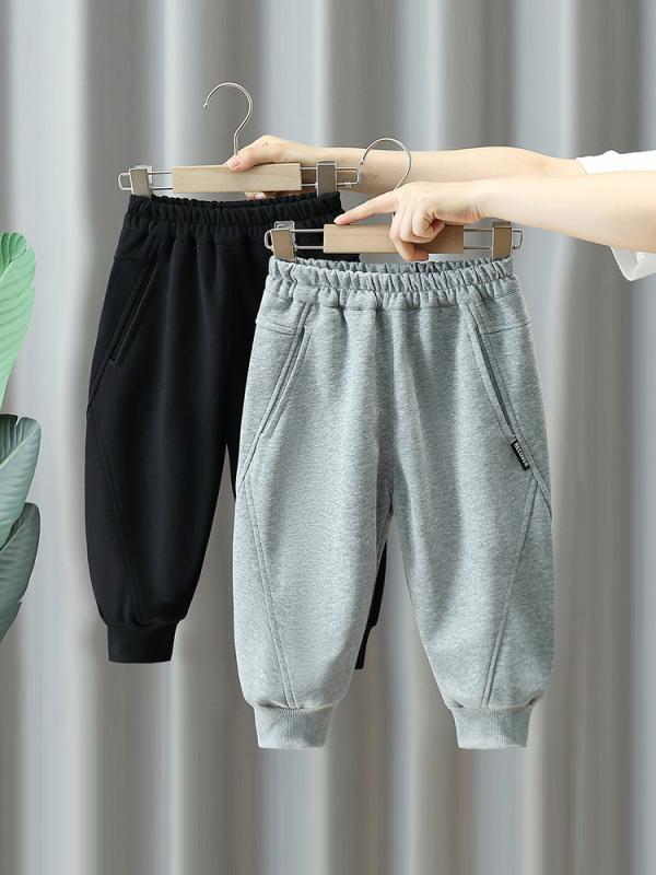 子供用パンツ 男の子用 運動パンツ ロングパンツ ボーイズ 迷彩柄 コットン ズボン ウエストゴム 普段着 中小キッズ 秋 ブラック グレー