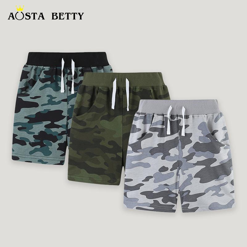 子供用パンツ ボーイズ ハーフパンツ 迷彩柄 ニット コットン 運動着 カジュアル 春夏 90cm 100cm 110cm 115cm 120cm