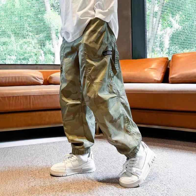 子供服 パンツ 男の子 9分丈パンツ 薄手 迷彩柄 スポーツパンツ 中 круп 大童 夏 春夏 普段使い 運動着..