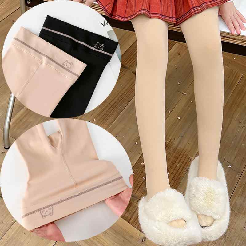キッズ タイツ レギンス 裏起毛 秋冬 女児 小猫 かわいい アニマル柄 コットン 伸縮性 あったか 普段使い 通園 通学 3歳 4歳 5歳 6歳 7歳 8歳 9歳 10歳 11歳 12歳 13歳