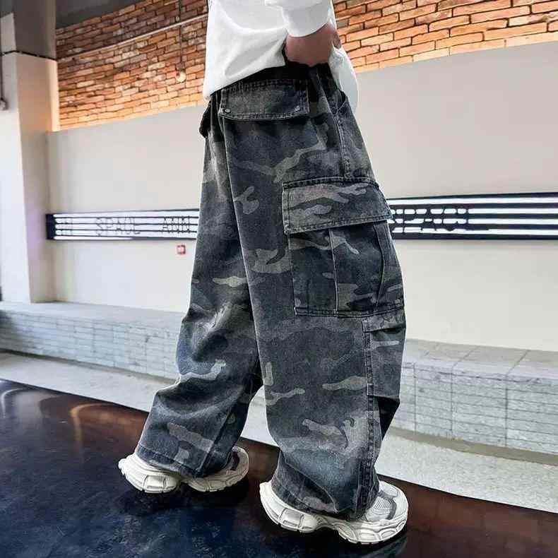 パンツ キッズ 男の子 春秋 迷彩柄 カーゴパンツ ロングパンツ 子供 中学生 高校生 コーデュロイ 120cm 130cm 140cm 150cm 160cm 170cm