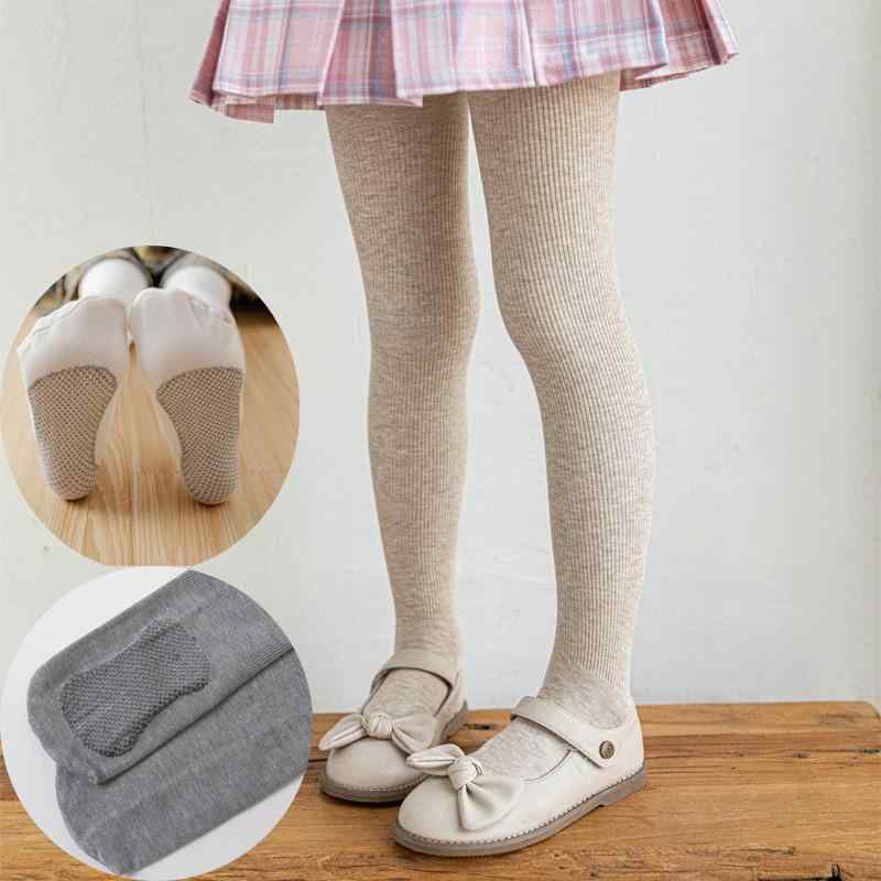 子供服タイツ ガールズ 薄手 裏起毛 ストライプ 無地 アニマル柄 レギンス 秋冬 綿 幼児 小学生 ブラック グレー ベージュ 90 100 110 120 130cm