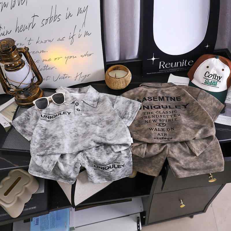 子供用Tシャツ ポロシャツ 半袖 短パン 上下セット 2点セット 男の子 夏 普段着 部屋着 薄手 90cm 100c..