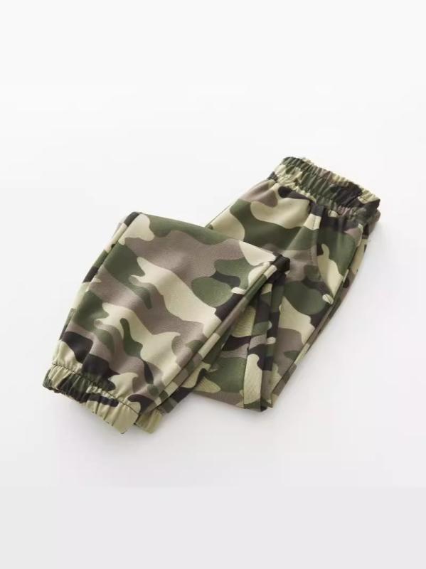 子供服 パンツ アメリカン迷彩柄 カーゴパンツ 男の子 ズボン 夏用 迷彩パンツ ルーズフィット テーパード 伸縮性 中厚手生地