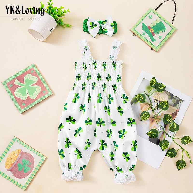 ロンパース ベビー・キッズ 女の子 背帯パンツ ズボン ポリエステル ストライプ ヒョウ柄 花柄 迷彩 かわいい 潮風 春夏