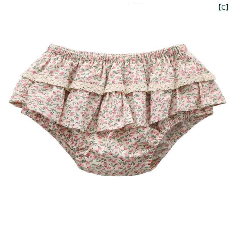 Culottes - パンツ ベビー レース 花柄 ブルマ かぼちゃパンツ ショートパンツ 春夏 綿100% 70 80 90 100 かわいい おしゃれ 女の子 赤ちゃん 幼児