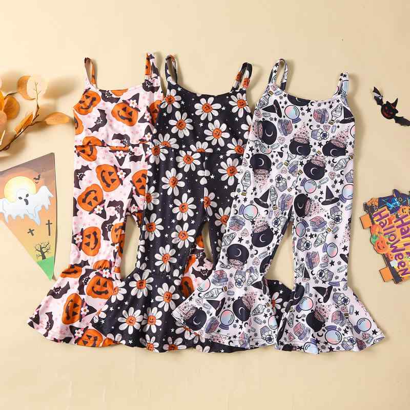 キッズ オーバーオール 女の子 ハーレムパンツ サロペット ロンパース 春夏 ポリエステル 花柄 ヒョウ柄 カモフラ柄 ピンク系 グレー ブラック