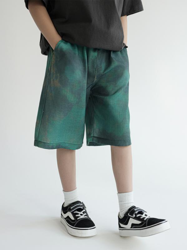 キッズ ハーフパンツ 子供服 男の子 薄手 コットン 迷彩柄 涼しい カジュアルパンツ ミドル丈パンツ 100cm 110cm 120cm 130cm 140cm 150cm 160cm(x2)